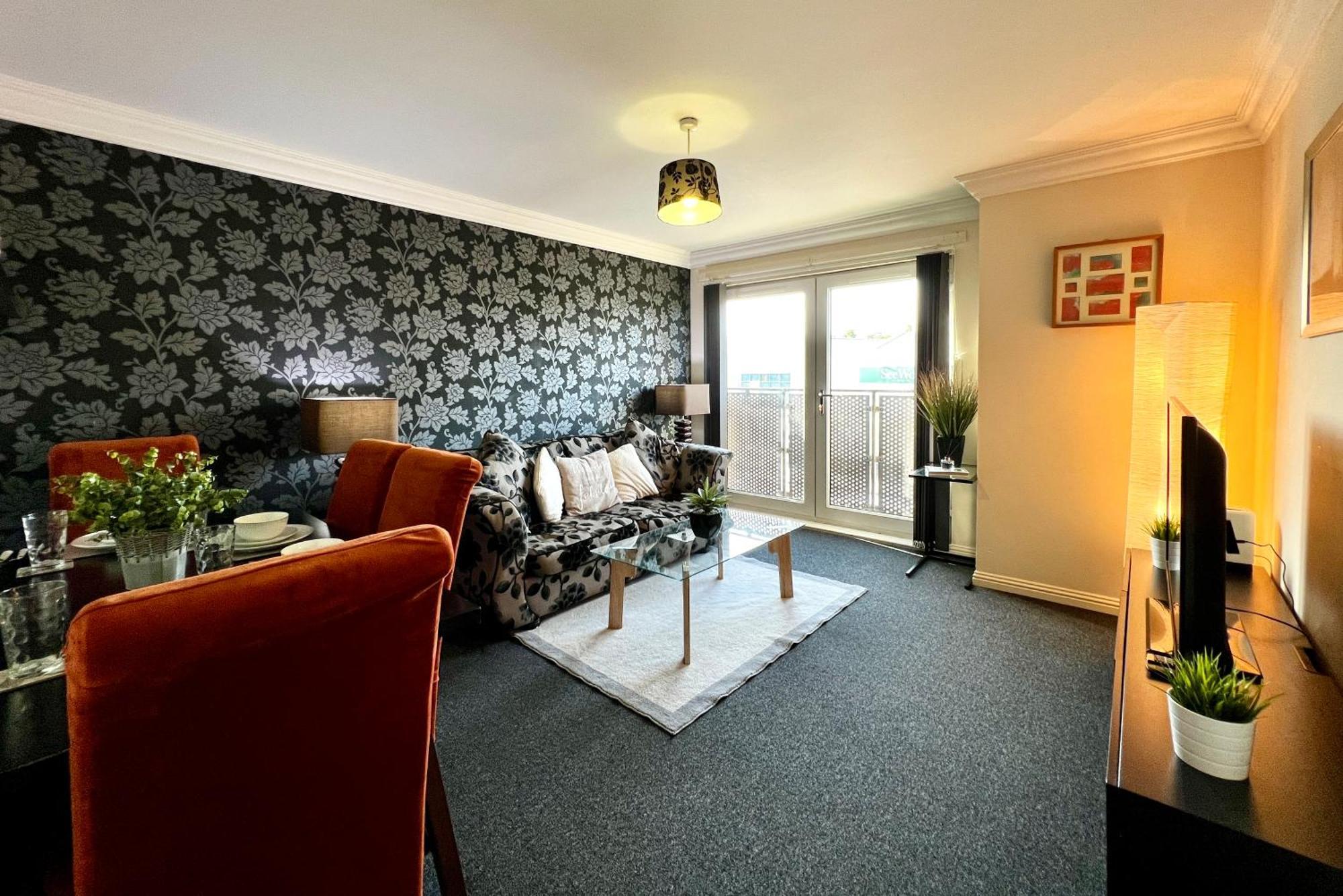 Апартаменти Stylish Modern Flat With Juliet Balcony & Parking Глазго Екстер'єр фото
