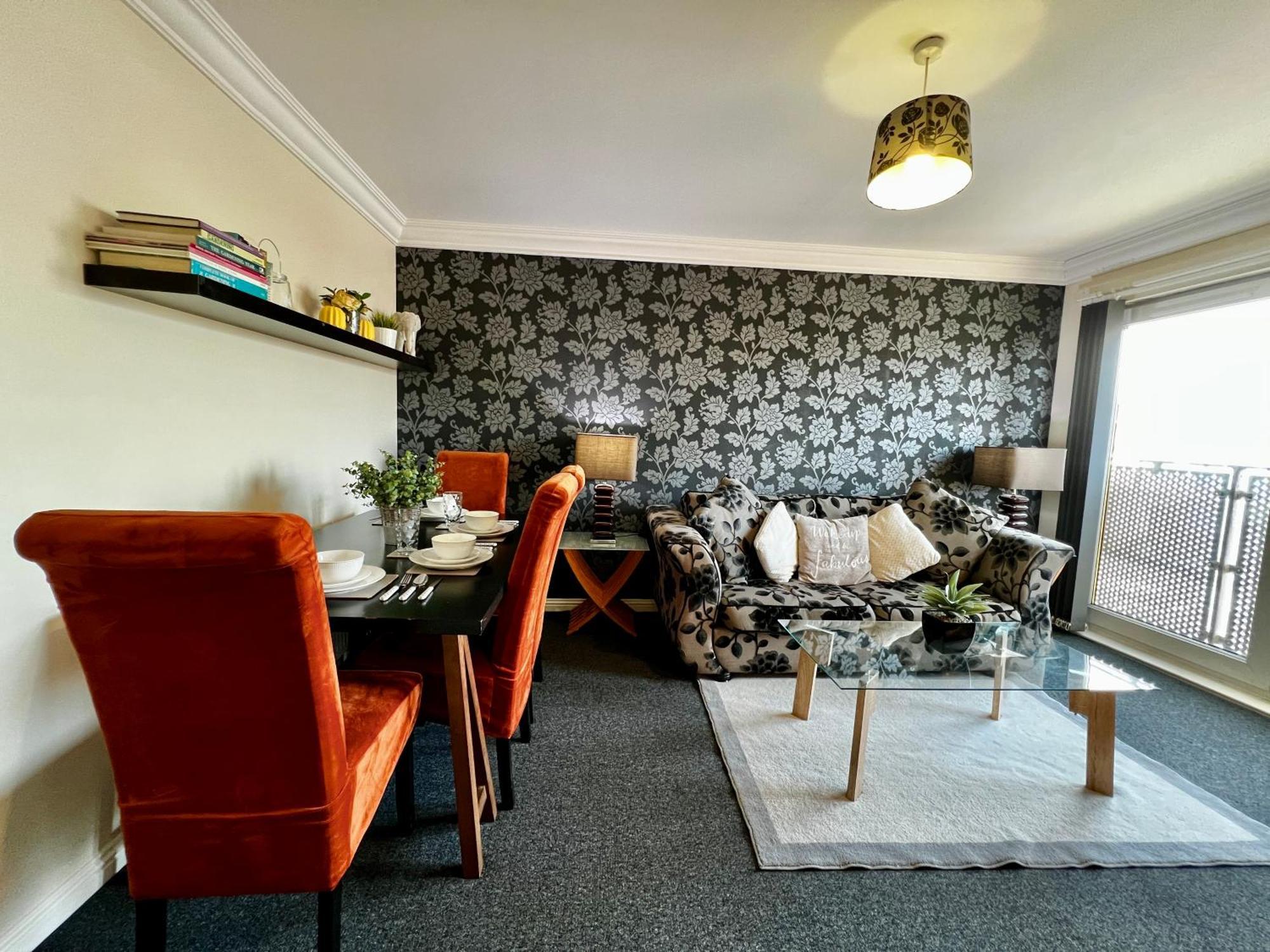 Апартаменти Stylish Modern Flat With Juliet Balcony & Parking Глазго Екстер'єр фото